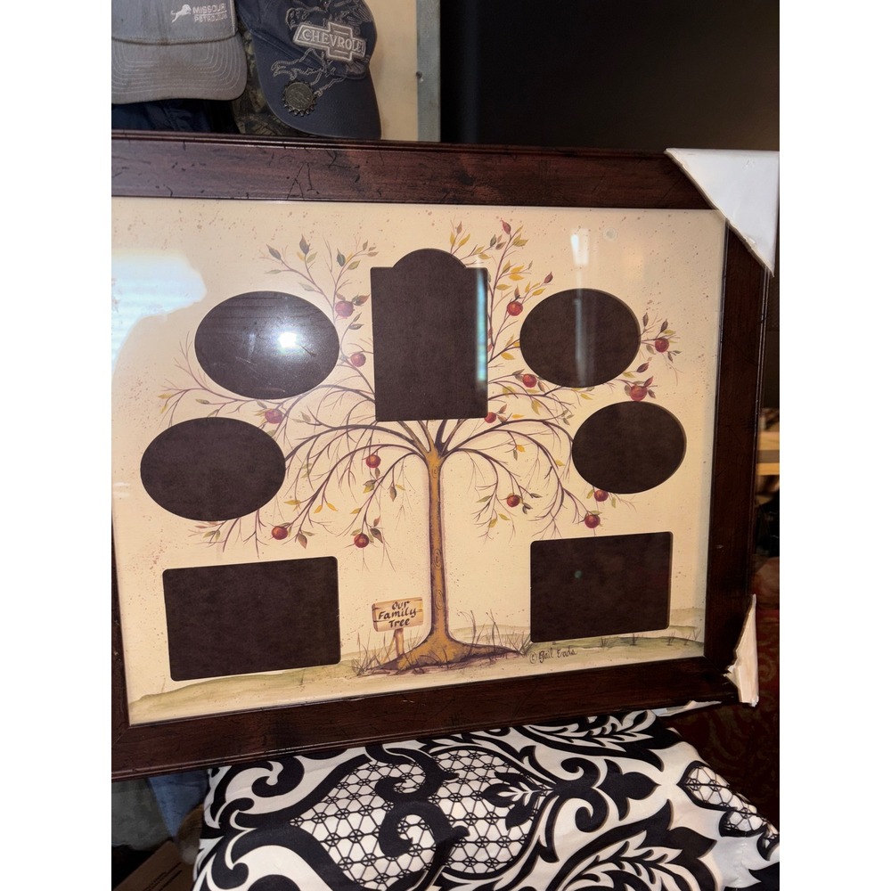 Gail Eads Our Family Tree Framed Multi Photo Collage Picture Frame Brown Wood